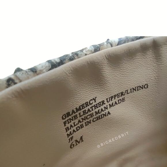 CHARLES DAVID Snakeskin Espadrille Shoes Size 6 Animal Print Leather Clog Wedge - Picture 13 of 15